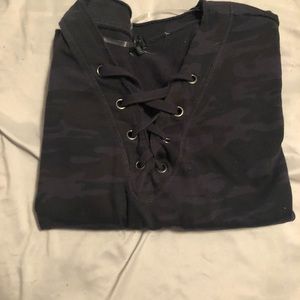 black / grayish cross sweater